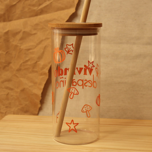 vaso cristal laranxa