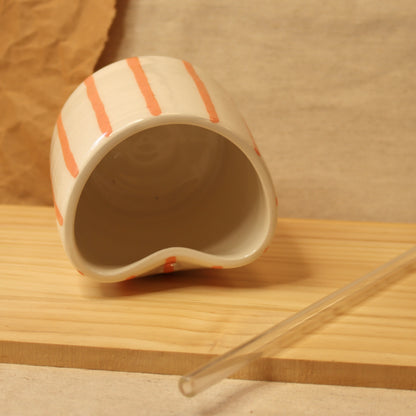 Vaso raias laranxa