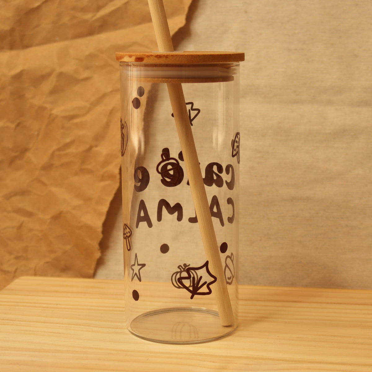 vaso cristal marrón