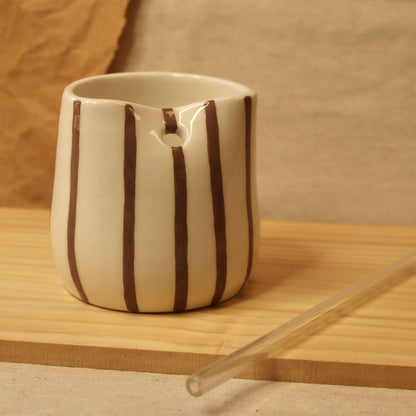 Vaso raias marrón