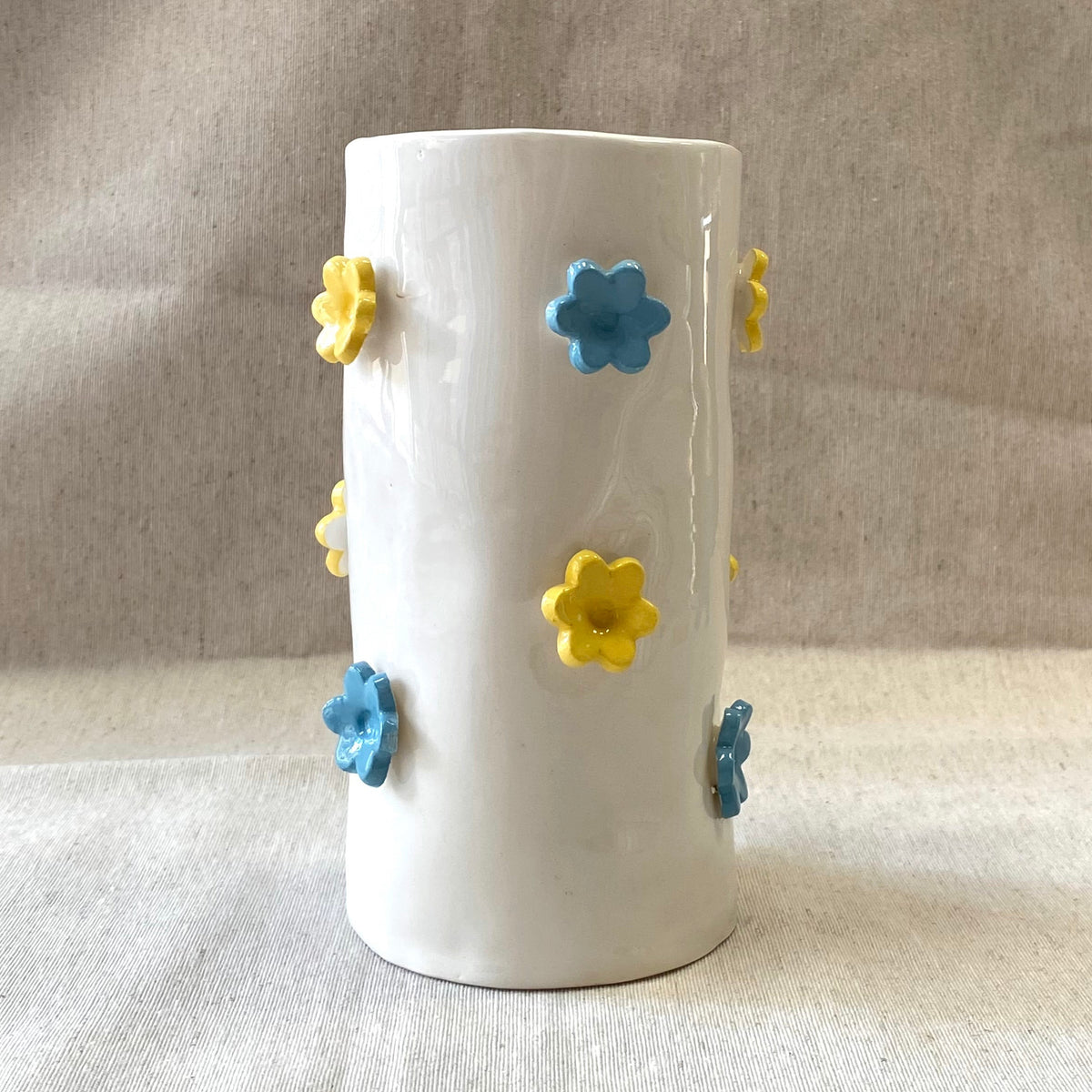 Xarrón flores relieve