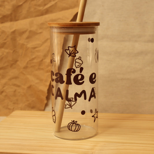 vaso cristal marrón