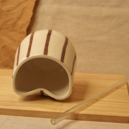 Vaso raias marrón