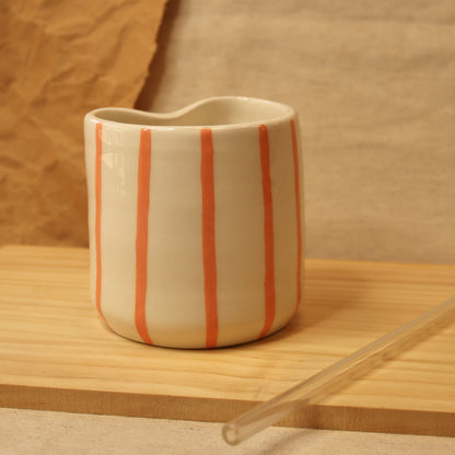 Vaso raias laranxa