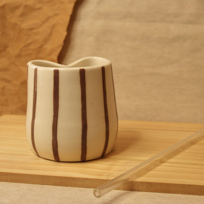 Vaso raias marrón