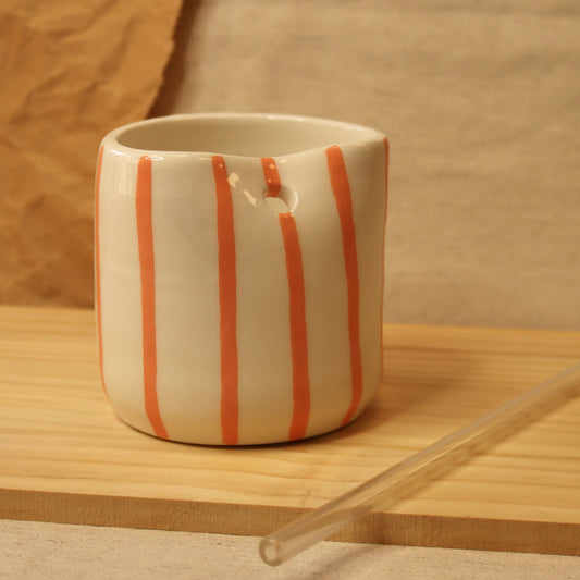 Vaso raias laranxa