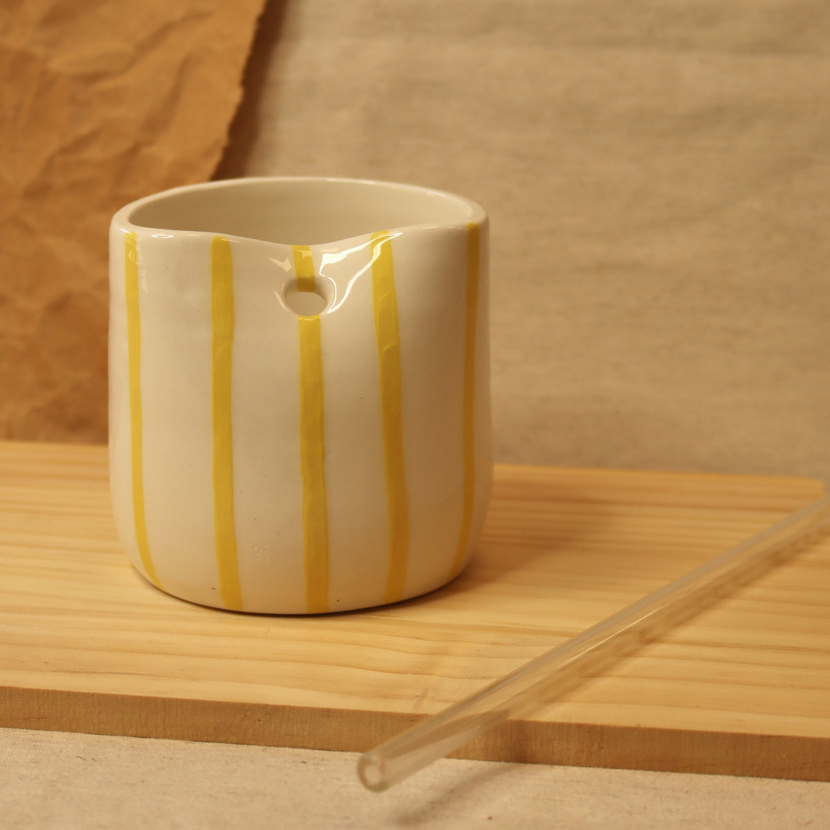Vaso raias amarelo