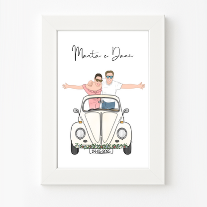 Ilustración personalizada impresa